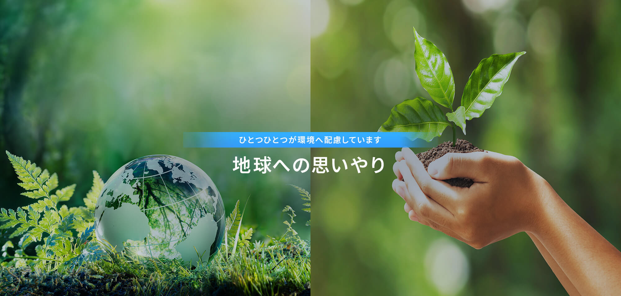 ひとつひとつが、地球への思いやり。